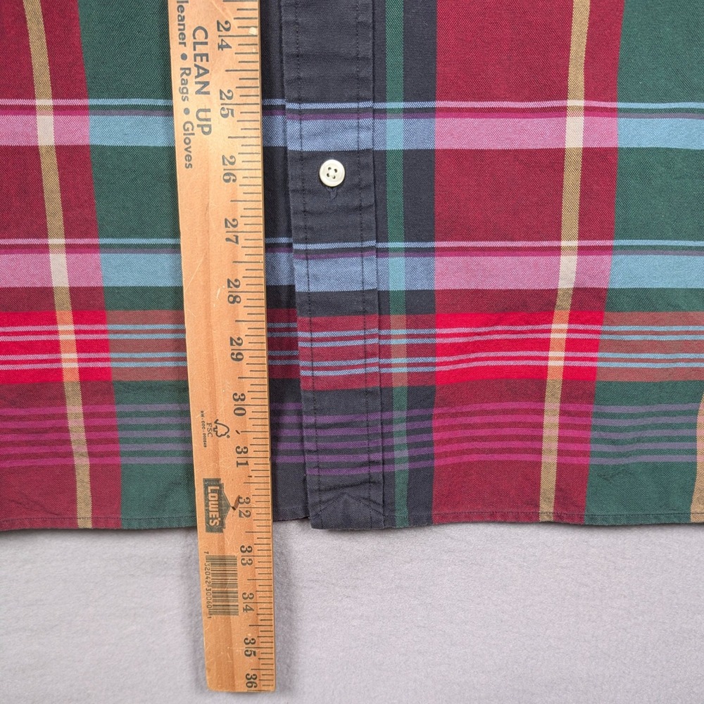Polo Ralph Lauren Button Down Shirt Mens XLT Multi Color Plaid Long Sleeve Work - Picture 4 of 9